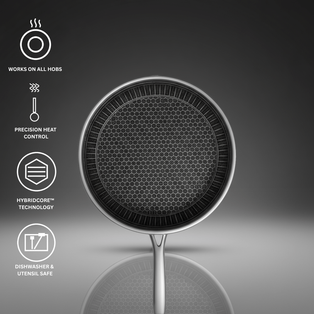 7pc Clad Hybrid Cookware Set with Lids & Wok