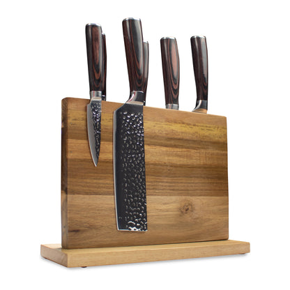 Apex HOKU Series – 6 Piece Knife Set with Acacia Holder