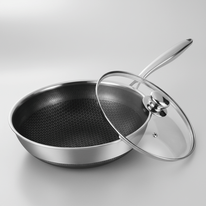 7pc Clad Hybrid Cookware Set with Lids & Wok