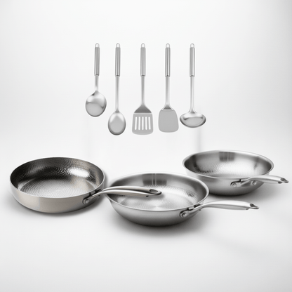 Titanium Hammered Cookware Set