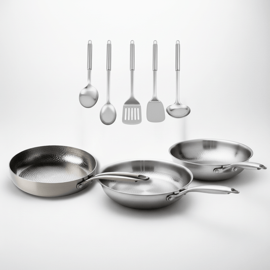 Titanium Hammered Cookware Bundle