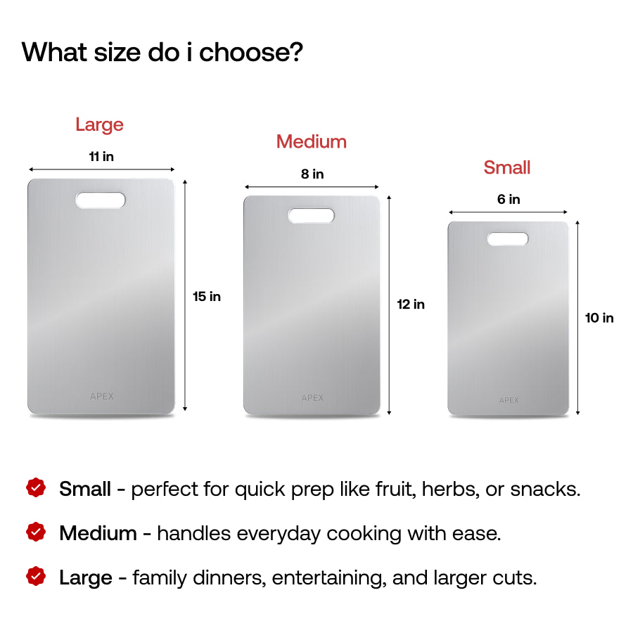 Apex Titanium Cutting Board 3 Boards