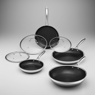 7pc Apex HybridCore™ Cookware Set w/ Lids & Wok